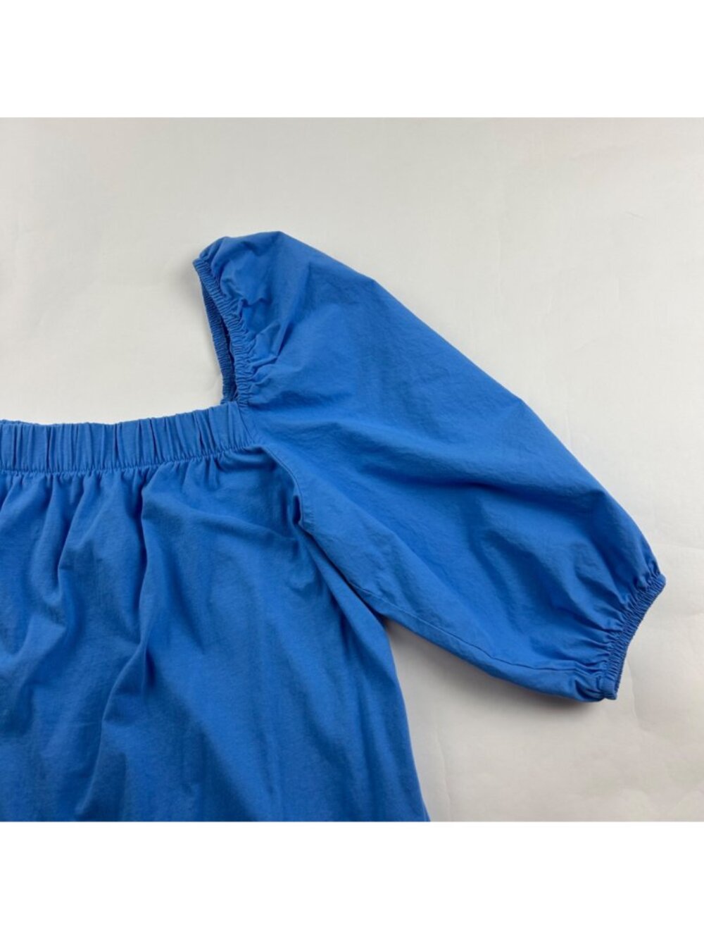 H&M Cornflower Blue Puff Sleeve Mini Dress M - Picture 3 of 6